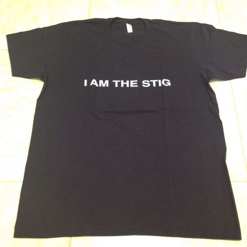 Nwot top gear black i am the stig t-shirt short sleeve large racing driver cottn