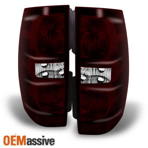 07-14 yukon xl tahoe suburban dark red taillights brake lamps replacement pair