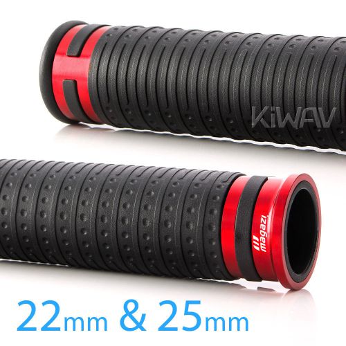 Cyber handlebar grips black tpr +red metal trim 22mm x1 +25mm x1 sport bike