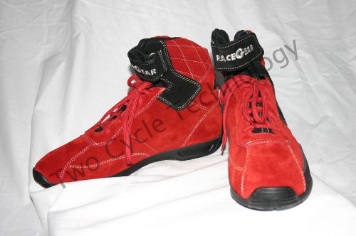 Red go kart driving shoes, birel, margay, briggs