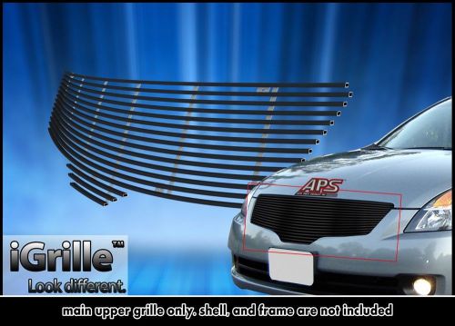 For 07-09 nissan altima sedan black stainless steel billet grille insert