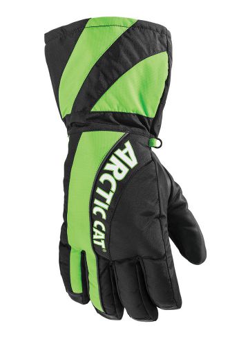 Arctic cat adult interchanger glove w/ removable liner - black / green 5262-10*