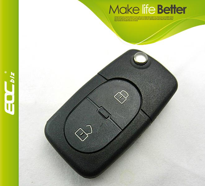 B0241 folding remote key shell for audi a6 2 buttons no chip