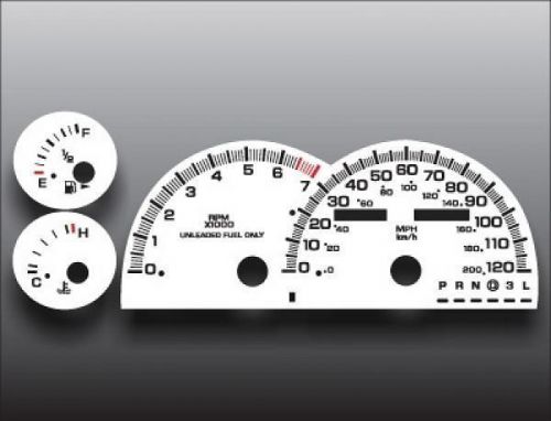 1993-1997 chrysler concorde dash instrument cluster white face gauges 93-97