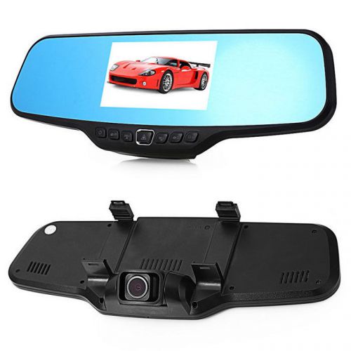 4.3&#034; tft double hd 1080p driving record parking monitoring car dvr