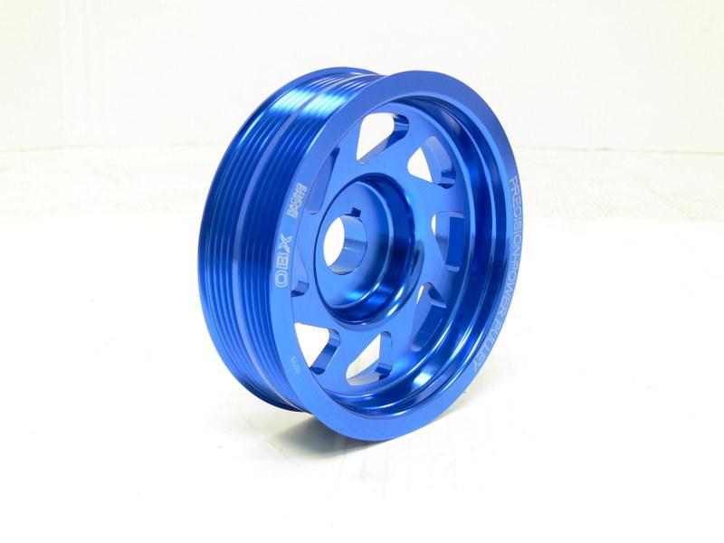 Obx blue aluminum crank pulley 90-97 legacy 98-07 forester 92-97 svx 02-07 baja