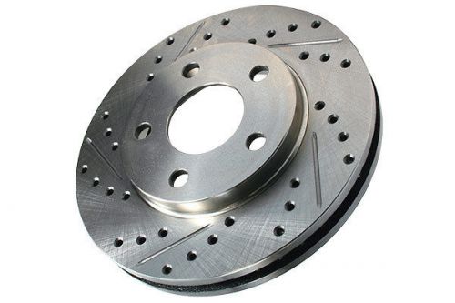 Centric c-tek drilled &amp; slotted brake rotor for mazda 3 - 227.45067l