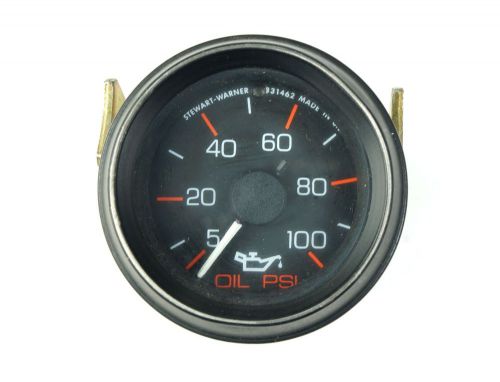 Stewart-warner 831462 2.5&#034; dial oil pressure indicator gauge 0-50 psi
