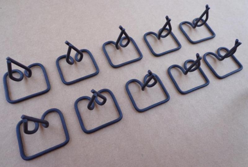 10 new! belt/hood moulding clips!! 30's-50's ford,dodge,plymouth,chrysler 72-22k