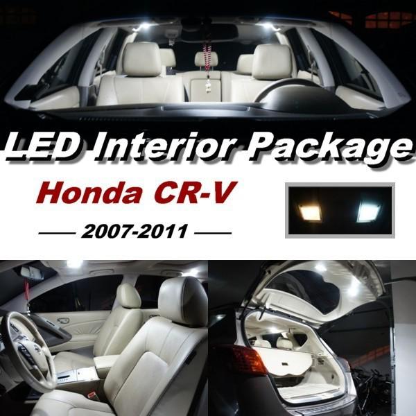 8 x xenon white led lights interior package kit for 2007 - 2011 honda crv