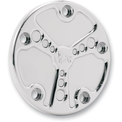 Battistinis 03-210 tri-bar 5-hole points cover chrome harley all models 99-12