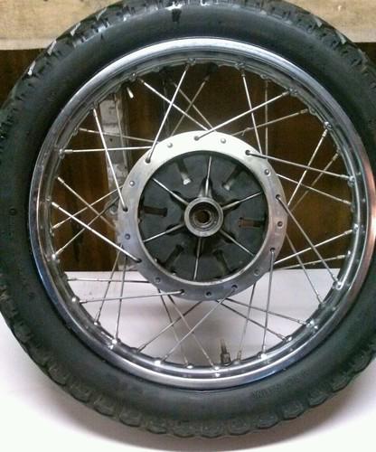 1972 suzuki t350 rebel t-350 s257 rear wheel 18in rim