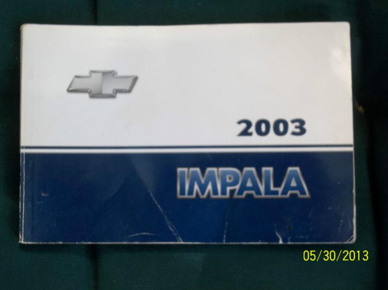 Nice 2003 chevy impala owner's manual