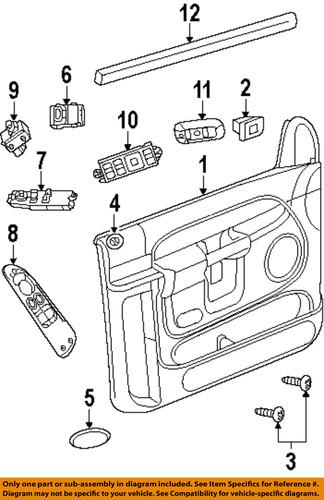 Dodge oem 5hz70xdhae door-lock bezel