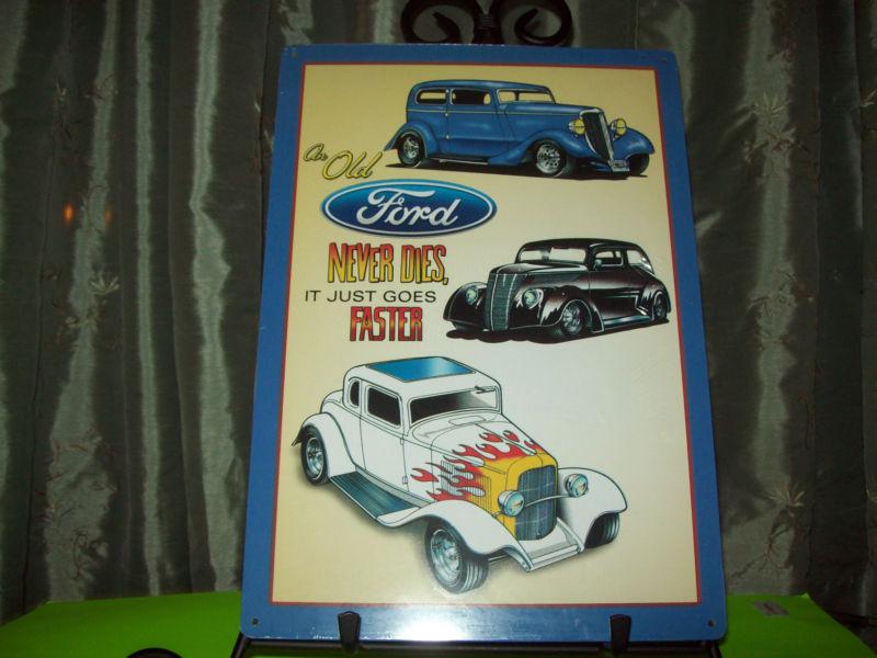  tin sign vintage garage classic car hot rat rod ford deuce roadster 32 33 34 35