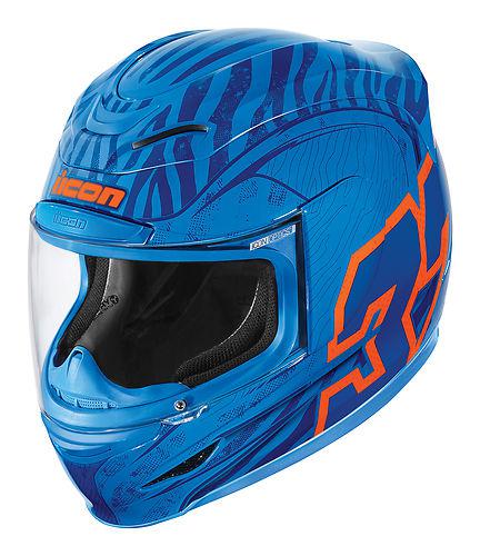 Icon airmada bostrom helmet blue/orange