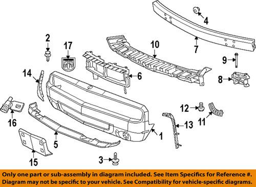 Dodge oem 5028810ab bumper-energy absorber