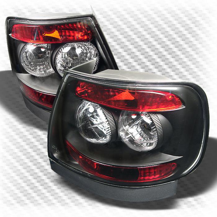 1996-2001 audi a4 s4 black tail lights lamps rear brake pair left+right new set