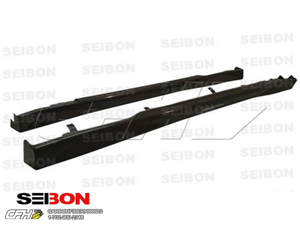 Seibon carbon fiber tj-style carbon fiber side skirts kit auto body honda prelud