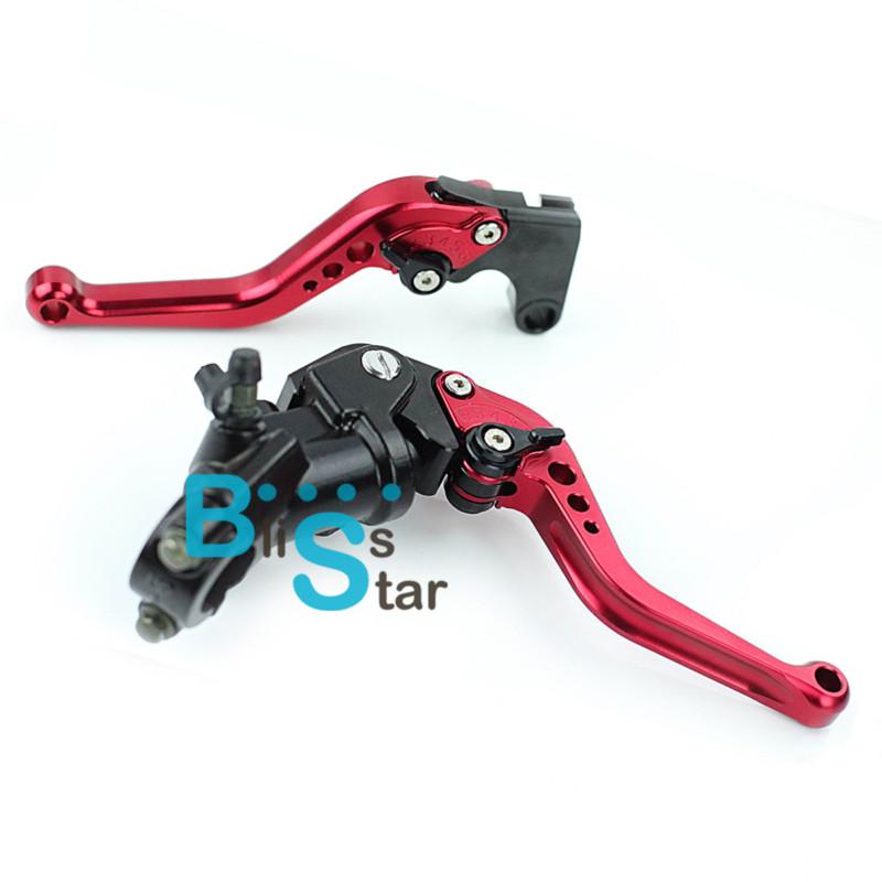 Red brake clutch lever set adapter for yamaha yzf r1 r6