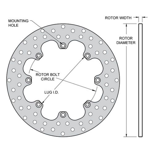 Wilwood 160-0495 - drilled 2-piece brake rotor