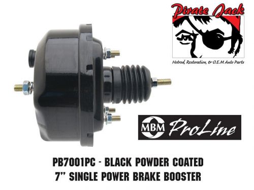 Universal 7&#034; single power brake booster &amp; black tandem oval master cylinder