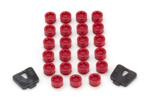 Wheel mate sr45r caps set fits of 20 - red