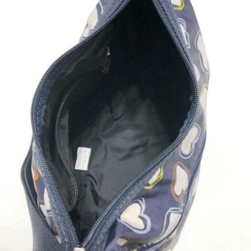 Lesportsac shoulder bag navy heart pattern chemical fiber