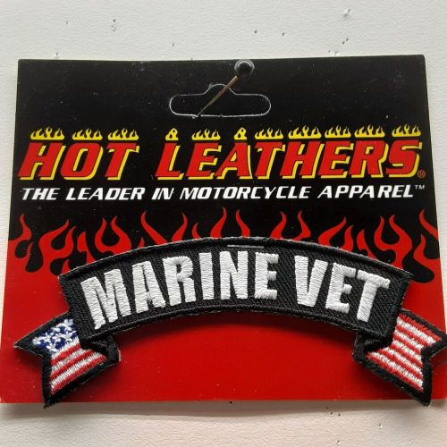 Hot leathers marine vet 4&#034; embroidered patch