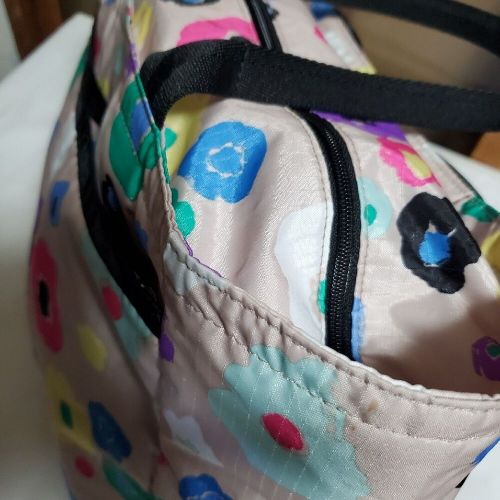 Lesportsac tote bag beige floral pattern