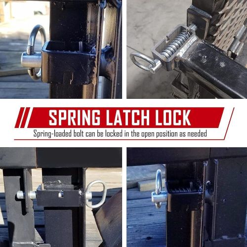 Spring pin latch lock assembly for utility trailer tail gate loaded heavy 2 pcs