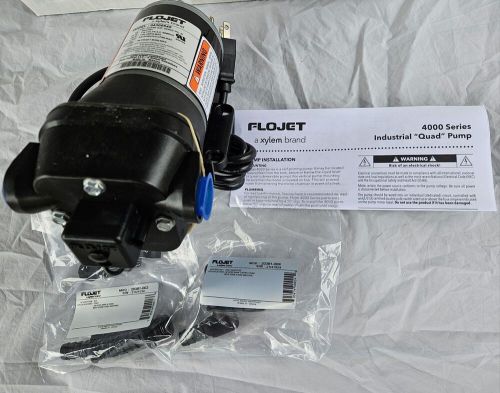 Flojet 04300545a quad series diaphragm pump w/6 ft. cord - 3.5 gpm 45 psi 115v 