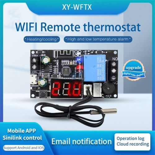 Xy-wftx remote wifi thermostat temperature control module 10k 0.5m rel8767-