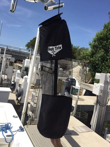 Boat trash bag - recyclable medium hoop mesh trash bag for your boat, black