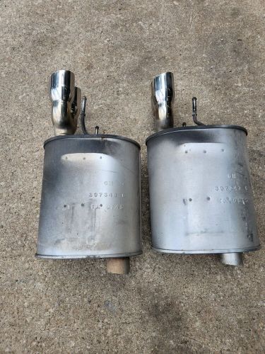 05-07 chevrolet corvette c6 6.0l exhaust muffler mufflers dual tips assembly oem