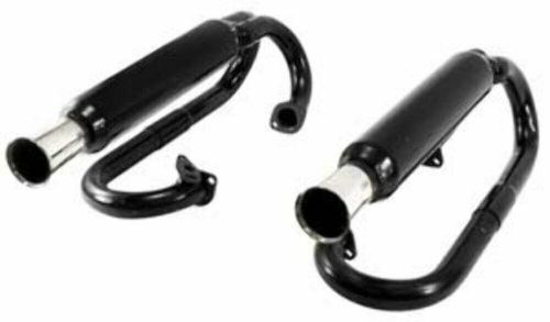 Empi 3376 black buggy dual exhaust system fits vw baja bug manx sand rail