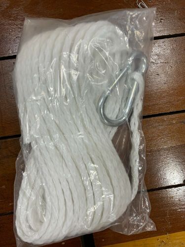 Polypropylene braided anchor rope with spring snap hook new sgt knots