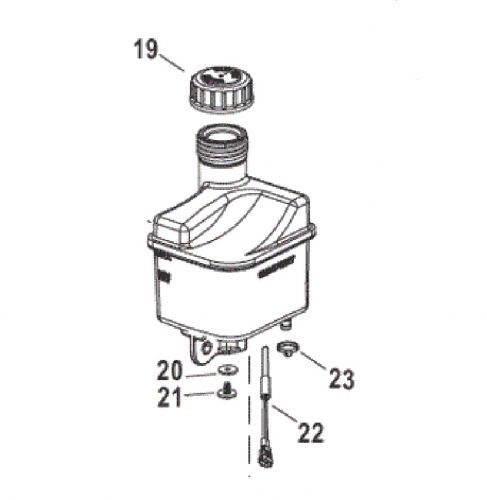 Mercruiser drive lube bottle pn 8m0095479 w/ cap &amp; switch