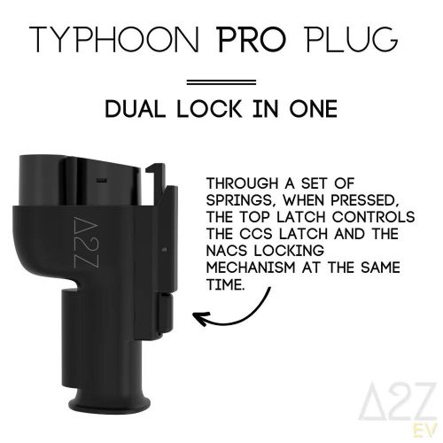 Pro a2z ev typhoon plug pro tesla nacs supercharger to ccs1 adapter ford, rivian