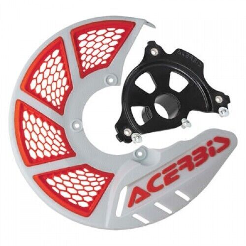 Acerbis x-brake vented front disc cover with mounting kit white/16 ktm orange