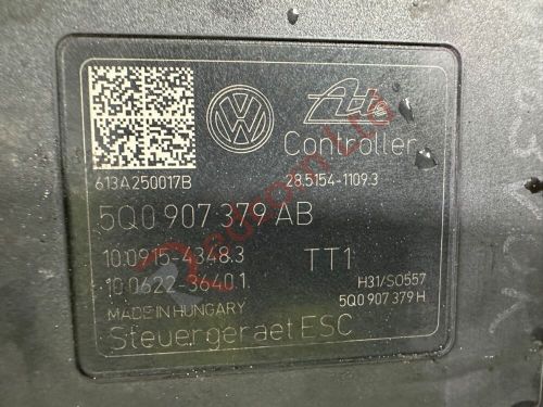 Audi a3 sportback 8va 2012-2016 abs pump modulator control unit 5q0907379ab