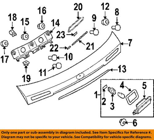 Subaru oem 84923ag050nn backup lamps-housing