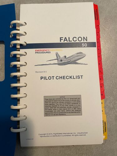 Flight safety falcon 50 pilot checklist emergency abnormal procedures checklist