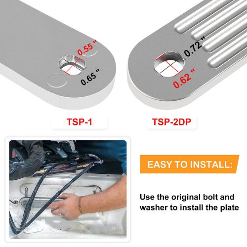 Tsp-1 marine transom support plate tsp-2dp support plate kit 15&#034; x 2&#034; 12&#034; x 2&#034;