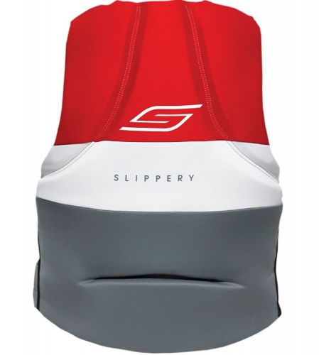 Slippery surge neo mens life vest charcoal/red sm