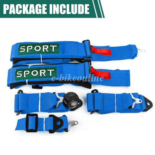 2x 5 point safety seat belt cam-lock buckle atv racing harness shoulder straps