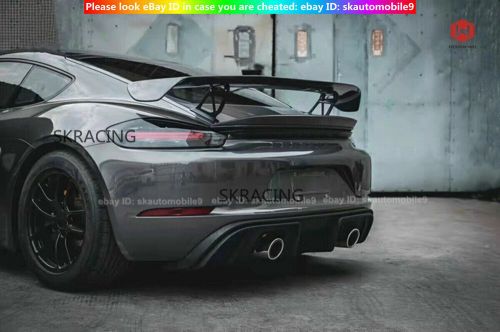 Carbon fiber rear spoiler wing  gt4 style for porsche 718 981 987 boxster cayman