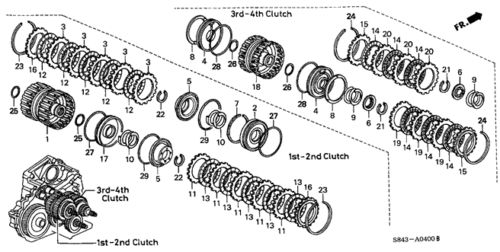 Genuine honda disk clutch 22545-pax-013