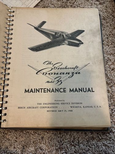 Beechcraft model thirty five maintenance book