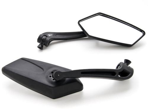 Custom rear view mirrors black pair w/adapters for suzuki gsxr gsx-r gixxer 600